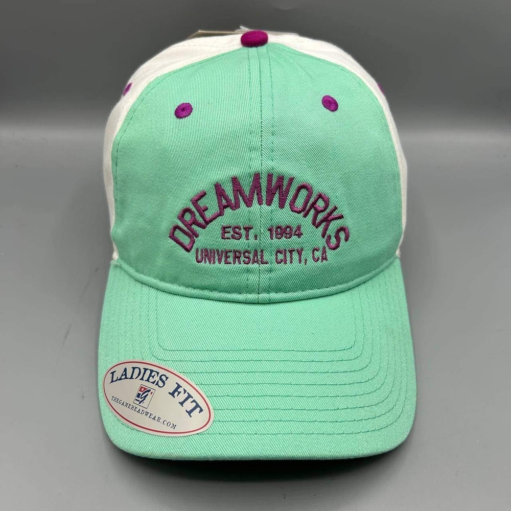 Dreamworks Hat Women Green The Game Strap Back Cap Cotton New